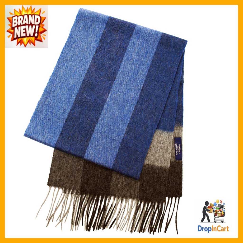 Lightweight Pure Wool Winter Scarf Classic Elegant Warm Cozy Versatile Styling